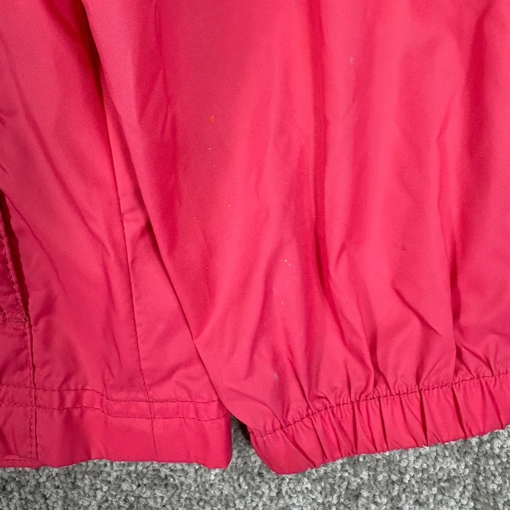 Columbia Girls Pink Hooded Windbreaker Jacket Size M 10/12 Full Zip Outdoor
